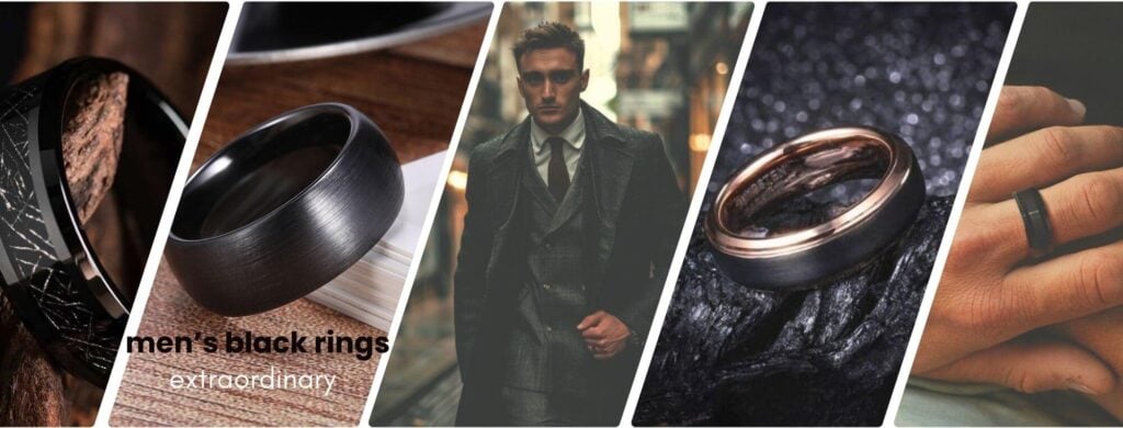 Range of black rings for men