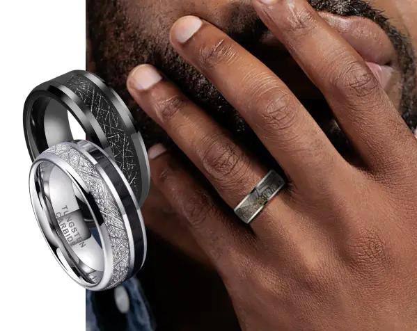 Mens Meteorite Rings