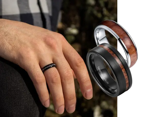 Natural Wood Rings for Men